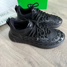 Bottega Veneta 578305 Mens Leather Black Storm Cuir Speedster Sneakers sz 39.