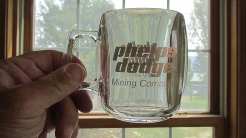 Vintage Phelps Dodge Mining Company Glass Drinking Mug-Arizona Copper Mining