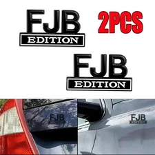 2X 3D FJB Edition  Letters Emblem Badge Truck Tailgate Car Decal Bumper Sticker