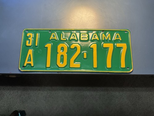 alabama license plate 1931