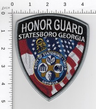 HONOR GUARD ^^ STATESBORO GEORGIA -- COLLECTIBLE POLICE EMBROIDERED PATCH