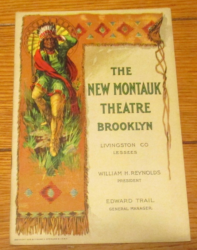 1912 Broadway Playbill "The Littlest Rebel" W/Wm. Farnum   New Montauck Theatre