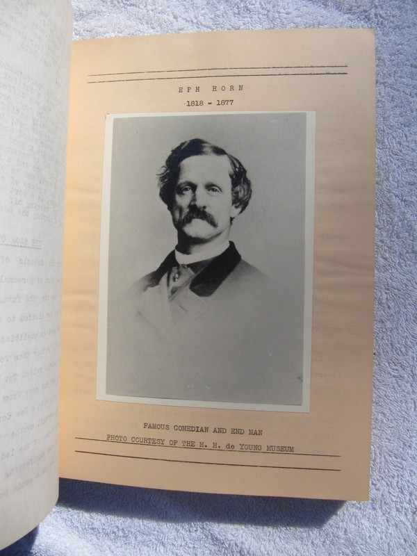 WPA 1939 SAN FRANCISCO THEATRE RESEARCH Vol 13 Thirteen: MINSTRELSY Vaudeville
