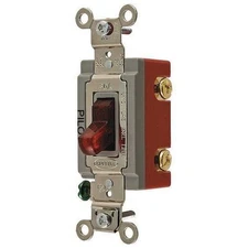 1 PC Hubbell Wiring Device-Kellems HBL1223PL Pilot Lite Wall Swtch, 3-Way, 120/