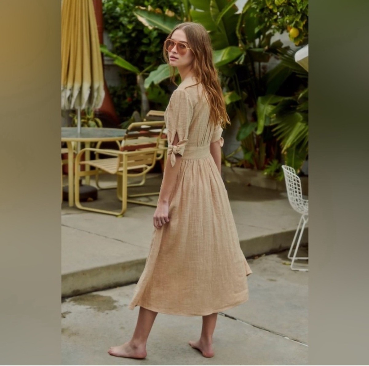 midi long shirt dress for women Green Polyester Shirt Dress | Long Sleeve Midi