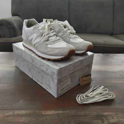 Size 12 New Balance x 575 Made in England Marble White