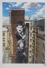 JR: Tribute To CHARLIE CHAPLIN - Original Signed Lithograph