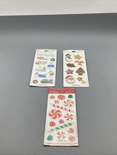  3 Hallmark Factory Sealed Christmas Themed Sticker Lot-NEW  
