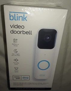 New Sealed Blink Video Doorbell, Battery/ Wired, Smart Wi-Fi HD Day/Night, Alexa