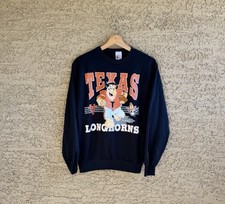 Vintage 1993 Texas Longhorns Fred Flintstone Football Kids Black Sweater