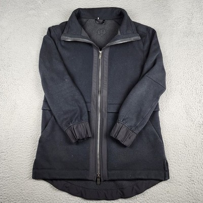 Lululemon Jacket Womens 8 Black Full Zip Light As Warmth Running Gym Outdoor