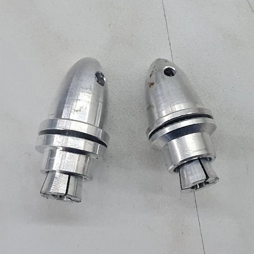 2 Stück 4,0mm ALU Spinner Propeller Mitnehmer Prop Adapter + Klemmkonus silber - Bild 3 von 4