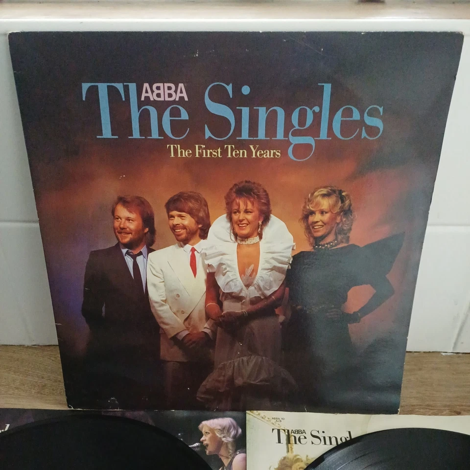 Abba Vinyl Albums X 2 Gatefold " The Singles 1st 10 Years " Epic Records - Image 3 of 4
