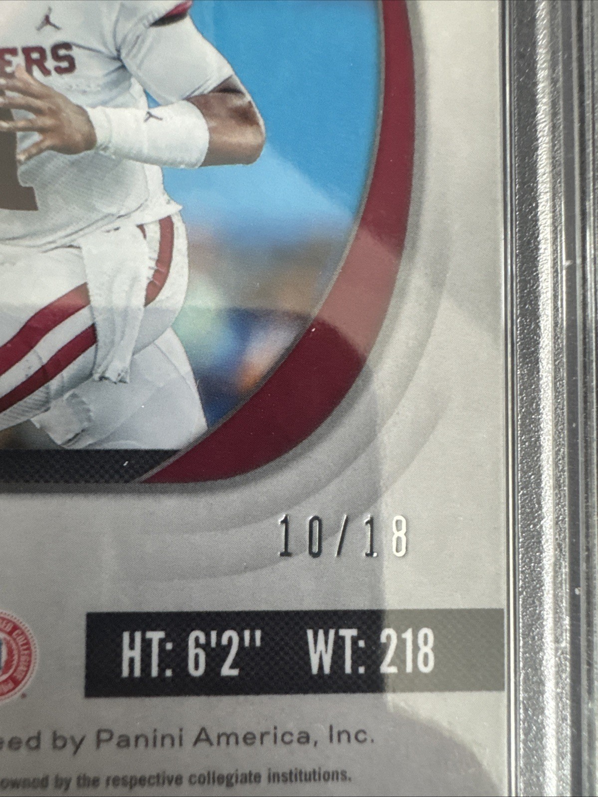 2020 Panini Prizm Draft Picks - Jalen Hurts #129 (RC) - Auto PSA 9 Green Ice /18 view 3