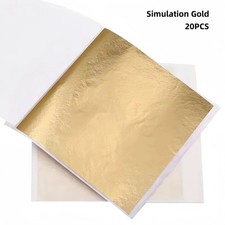 20 Sheets Gold Silver Copper Rose Gold Leaf Foil Gilding Craft Scrapbooking UK