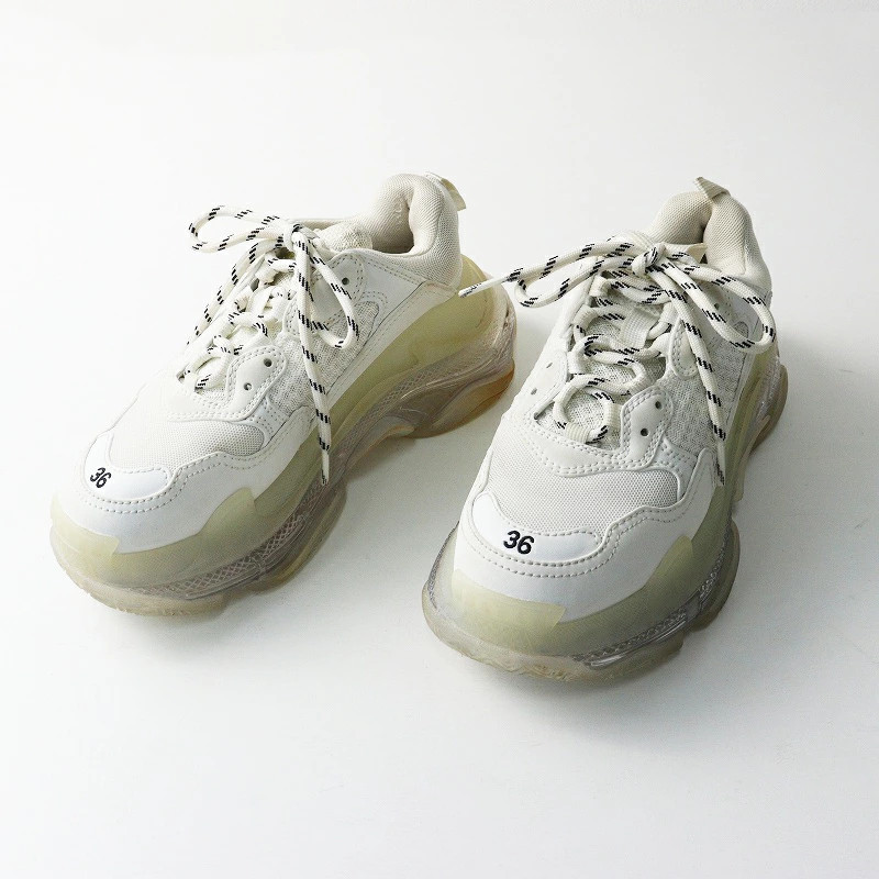 BALENCIAGA Ladies   Triple S Lace Up Shoes 36 24cm Off White 2400014670585 From