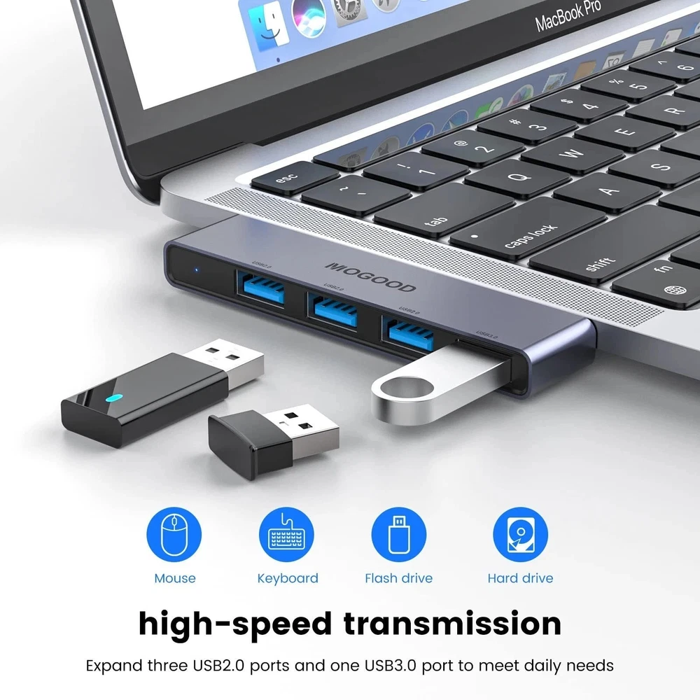 USB C to USB Hub 4 PortsMOGOOD USB C to USB Hub Multiport AdapterUSB C Splitt...