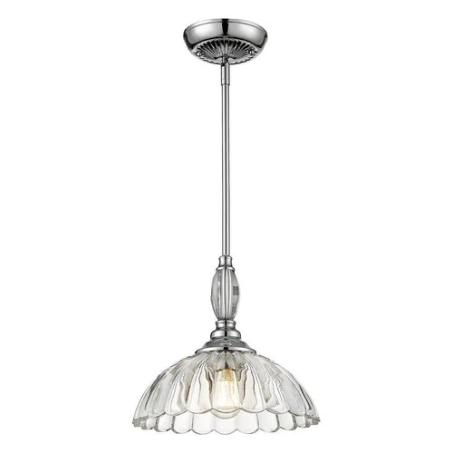 Golden Lighting Audra 1-Light Pewter Mini Pendant Light 60W Fixture No Shade - Picture 3 of 5