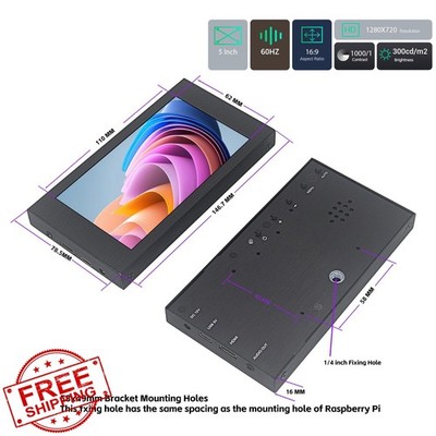 VIEWMEI 5 inch Touch Screen Monitor IPS HDMI for Raspberry Pi PC