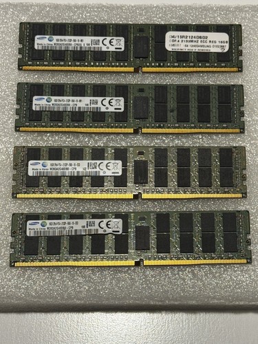 (4) Samsung M393A2G40DB0-CPB 16GB 2Rx4 PC4-2133P-RA0-10-DC0 Server ECC Memory