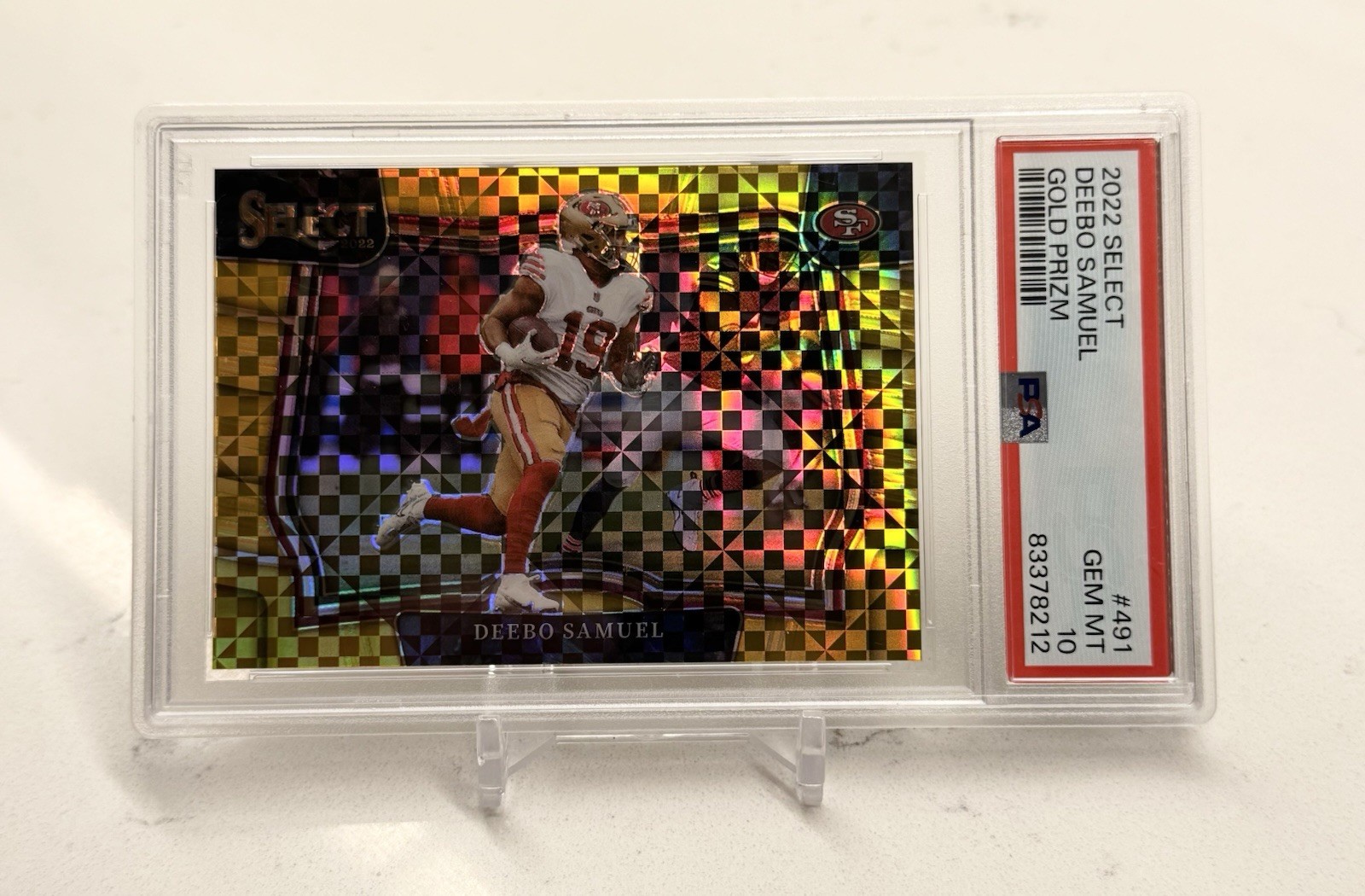 2022 DEEBO SAMUEL #'d /10 Panini Select GOLD PRIZM Field Level SP PSA 10 GEM MT