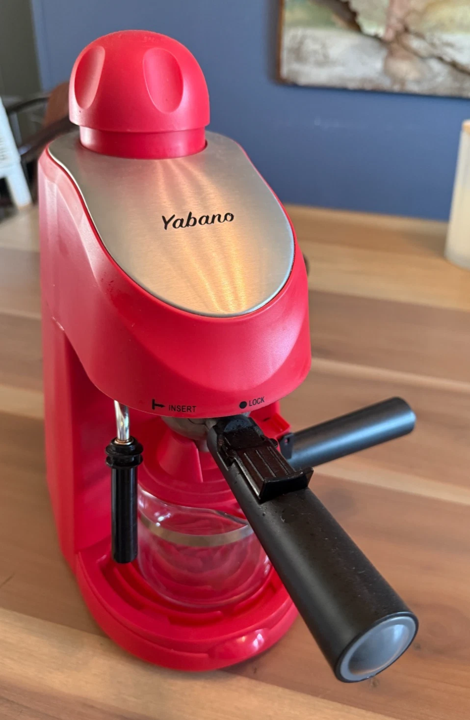 Yabano Espresso Machine 3.5Bar Coffee Maker Cappuccino With Milk Frother RED