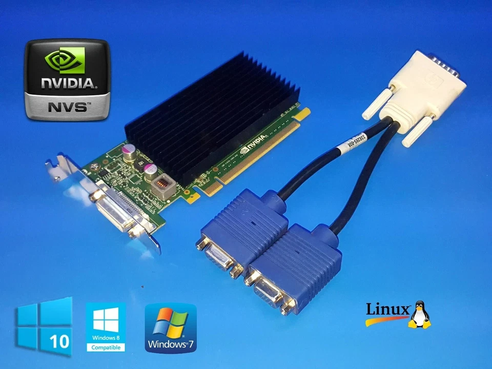 HP Compaq SFF dc7600 dc7700 dc7800 dc7900 NVIDIA SFF Dual VGA Monitor Video Card - Image 2 of 4