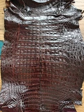 Caiman Skin Italian genuine crocodile leather, exotic leather 