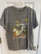 Vintage Looney Tunes Bugs Bunny Taz Basketball Team T-Shirt - Mens Large