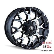 Mayhem Warrior 8015 Black Wheel with Machined Face (18x9"/12x139.7mm)