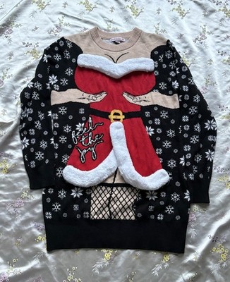You Look Ugly Feel The Joy Christmas Sweater Mens Size M Merry Christmas