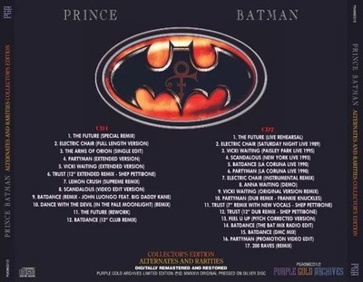 PRINCE / BATMAN : ALTERNATES AND RARITIES COLLECTOR'S EDITION (2CD