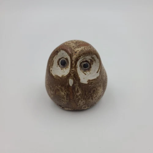 Vintage Pigeon Forge Pottery Brown Owl Figurine 