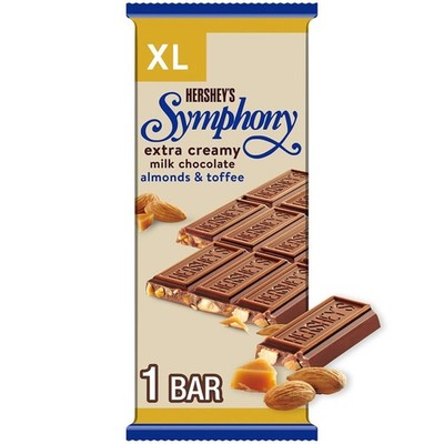 Hershey s Symphony Milk Chocolate Almonds & Toffee XL Candy Bar 4.25oz 16 Pieces
