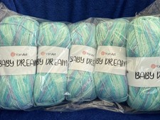 5 X 100g Balls Of Yarnart Baby Dream Acrylic Double Knitting Yarn In Shade 5247