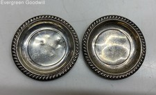 Two Small Sterling Silver Plates