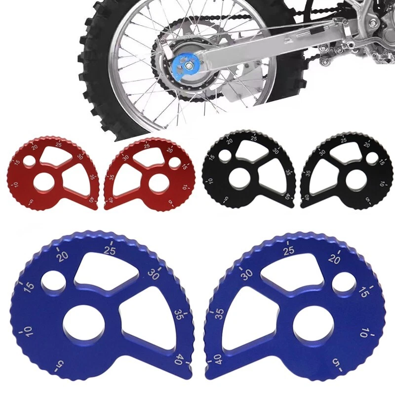 Regulador ajustador de cadena CNC para SUZUKI DR350S DR350SE DR125SE DR250R DR120SM Foto 2 de 4