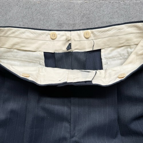 Vintage Yves Saint Laurent YSL Suit 42R Blue Super 120 Wool Italy Pants 36 X27 - Picture 11 of 18