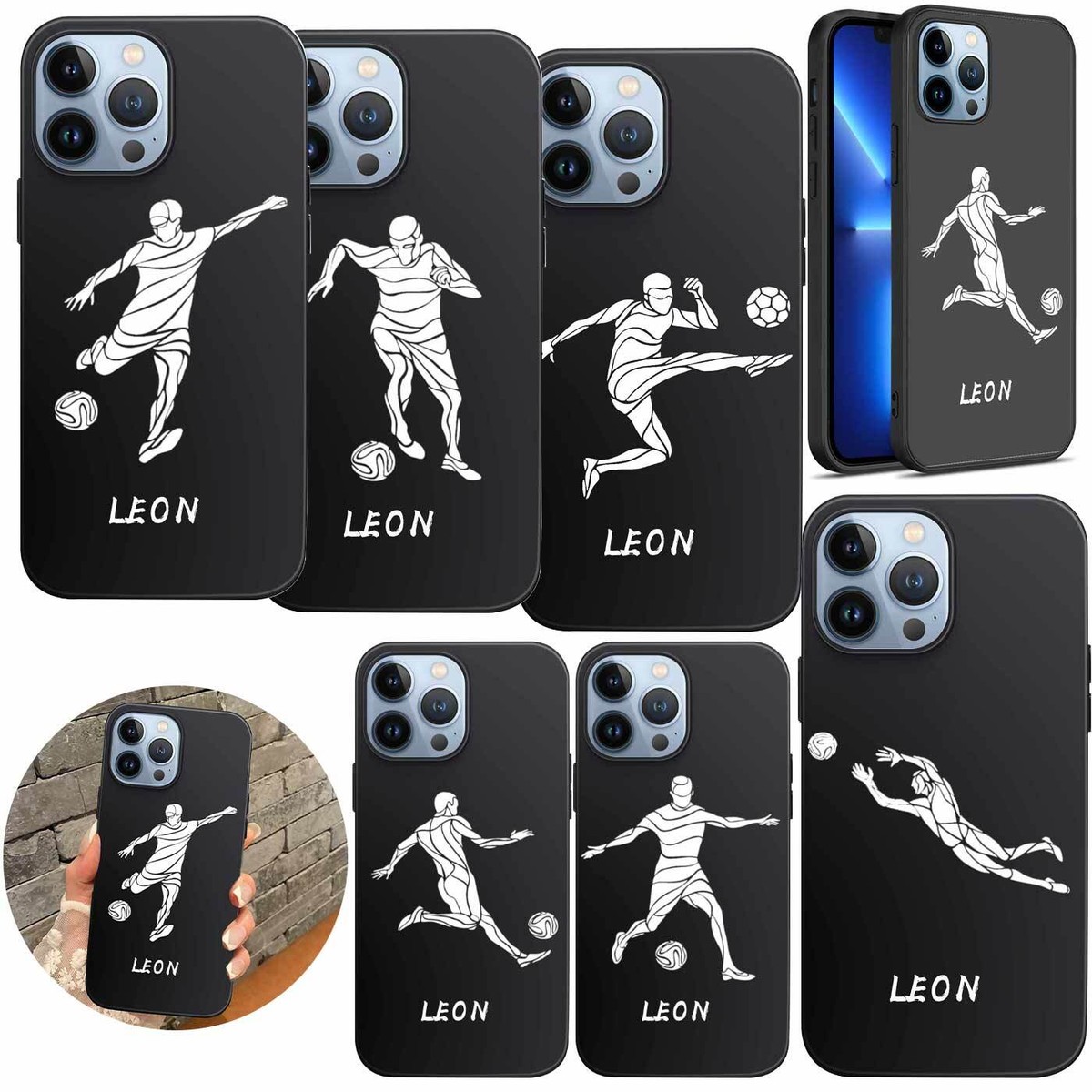 Boys Football Personalised Phone Case For iPhone 16e 15 Pro Max 13