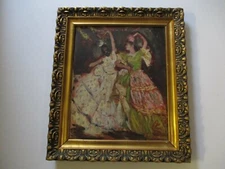 MASTERFUL IMPRESSIONIST OIL PAINTING PRETTY WOMEN FEMALE MODEL SPANISH DANCERS