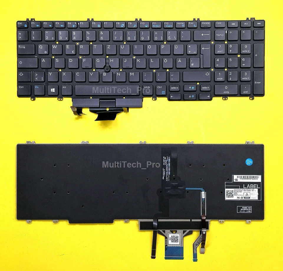DE Tastatur Dell Precision 7530 7540 7730 7740 M7530 M7730 Serie mit Beleuchtung