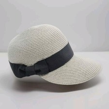 August Accessories Framer Hat with Bow Grey Sun Shield OSFM
