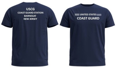 BARNEGAT COAST GUARD STATION*NEW JERSEY*2-SIDED PERFORMANCE POLYESTER SHIRT