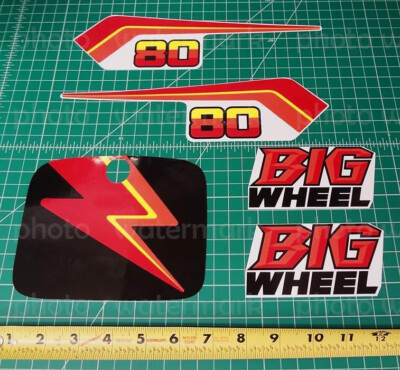 Red graphics kit fits Yamaha 1986 BW80 BIG WHEEL decals stickers BW 80 ...