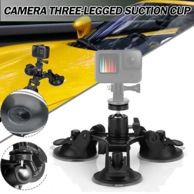 Auto Triple Saugnapf Halter Halterung für GoPro Hero 10 9 8 7 6 5 DJI Kamera *