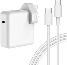 Image of For Apple Macbook Air 13" 2018-2020 M1 61W 30W USB-C Power Cable Adapter Charger
