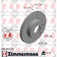 Zimmermann 2X Bremsscheibe Vorne Ø300 Mm InnenbelüFtet FüR Fiat Ducato Kasten