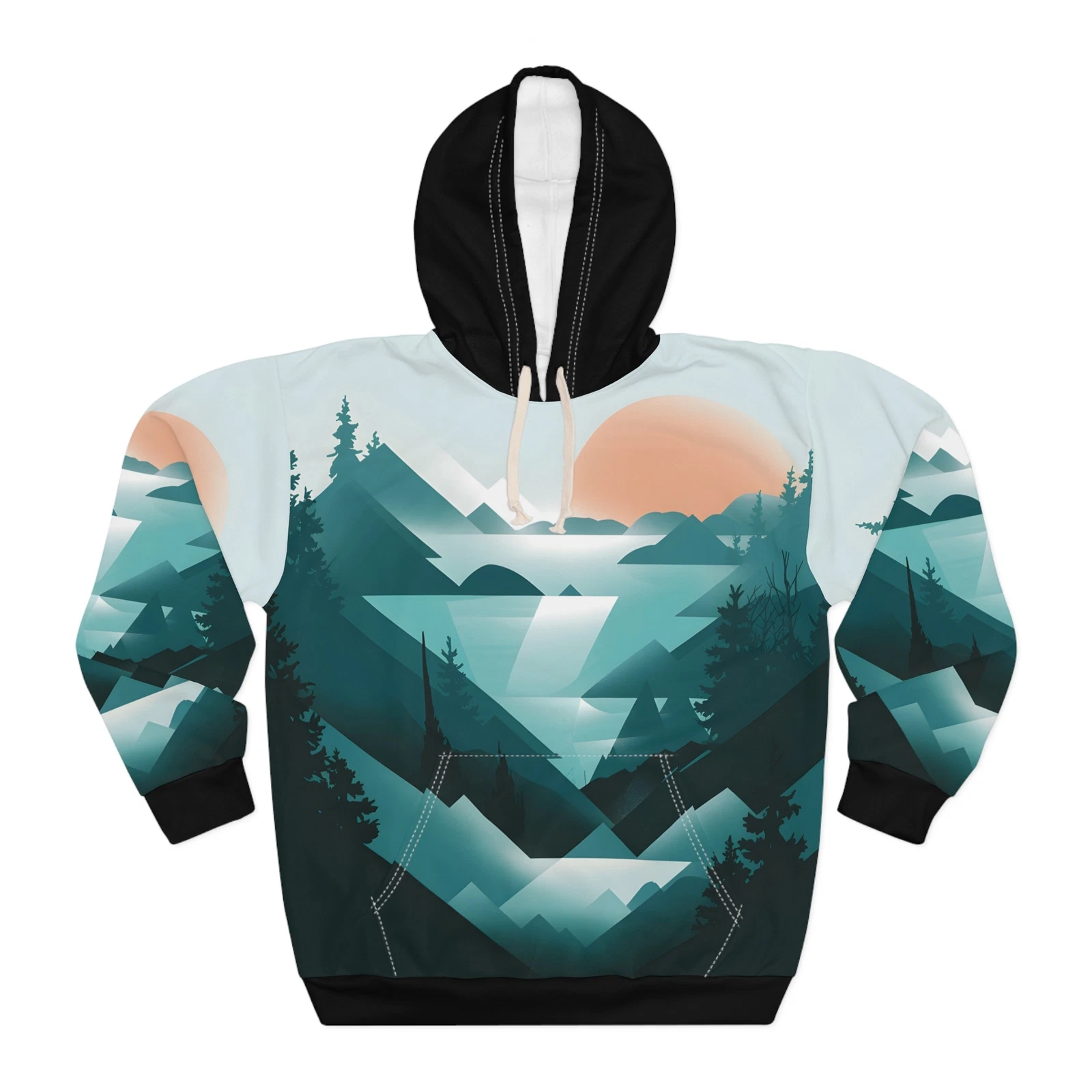 Fading Range All-Over Print Hoodie Nature for Outdoor Adventures and Travel
Opens in a new window or