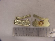 WoodBadge Axe and Log  Lapel Pin Large 1 1/2 inches wide