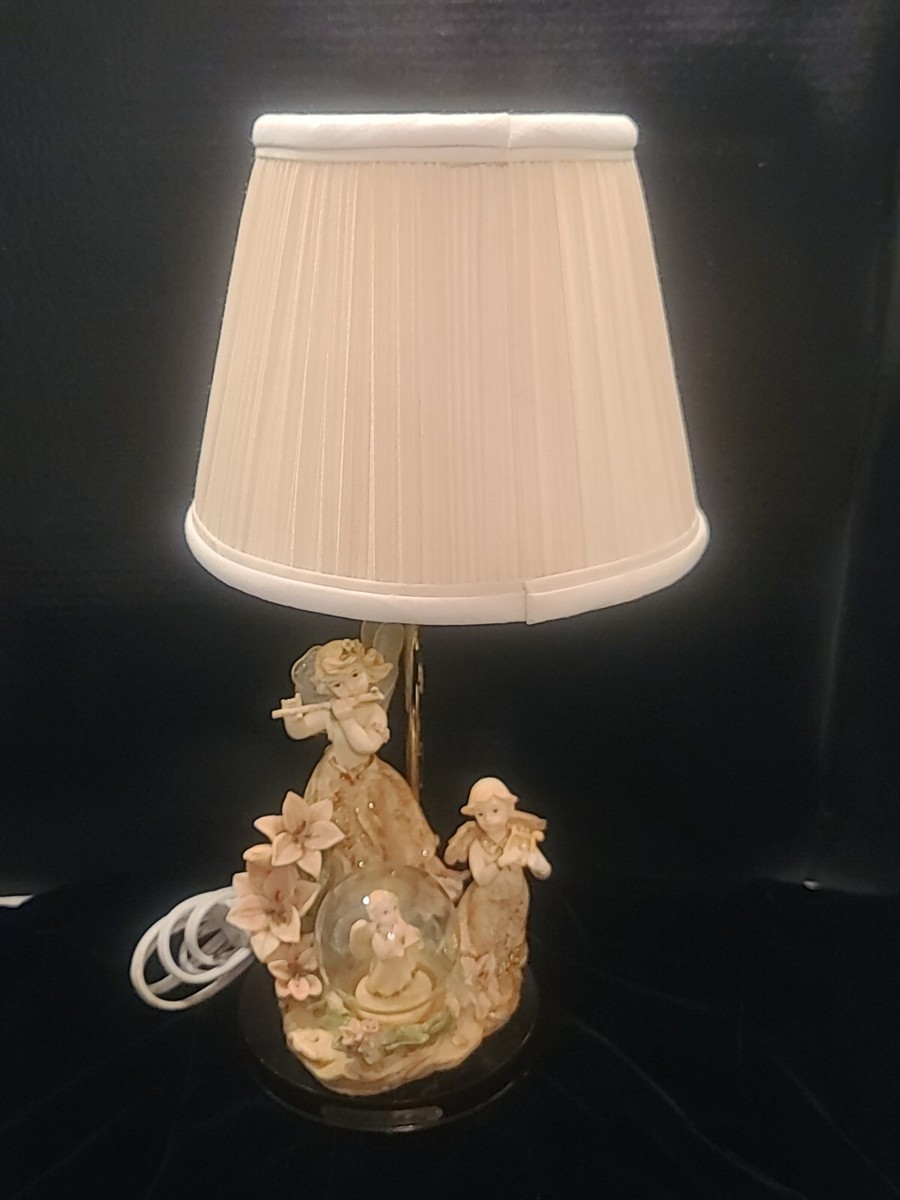 Rare Verstella Collection Fairy Angels Glass Globe Table Lamp